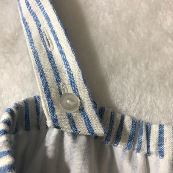 Hope & Henry blue & white striped button jumpsuits Size 8 - Picture 4 of 10